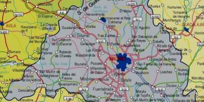 Kort af Madrid