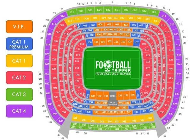 bernabeu sæti kort