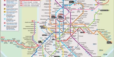 Madrid metro kort flugvöllur
