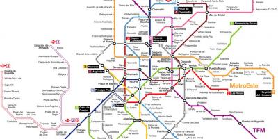 Metro de Madrid kort