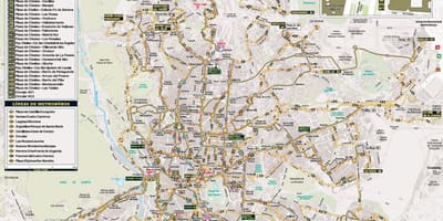 Kort af Madrid nótt strætó 