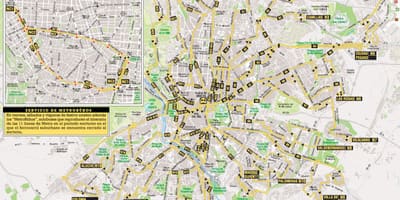 Ertu Madrid strætó kort