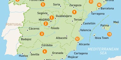 Kort af Madrid svæði