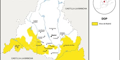 Kort af Madrid svæðinu